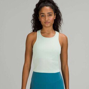 Lululemon Ebb to Street Cropped Racerback Tank Top 8 in Mint